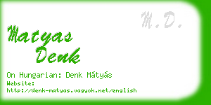 matyas denk business card